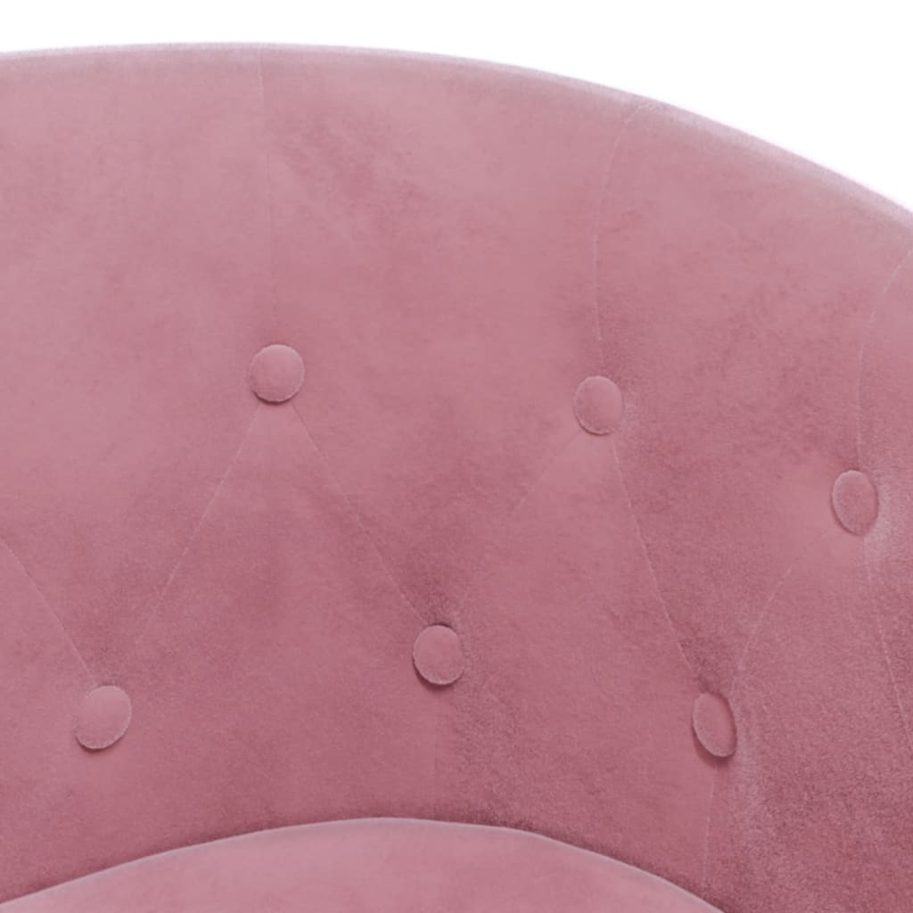 Cabriolet Armchair with Pink Velvet Footstool