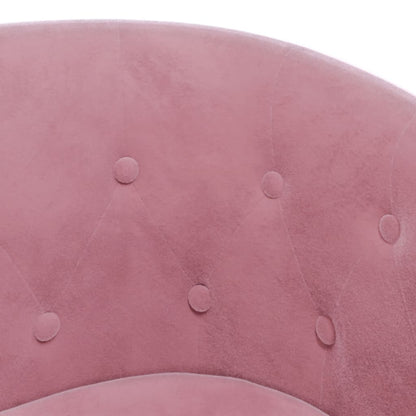 Cabriolet Armchair with Pink Velvet Footstool