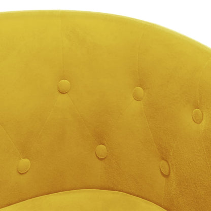 Cabriolet Armchair with Yellow Velvet Footstool