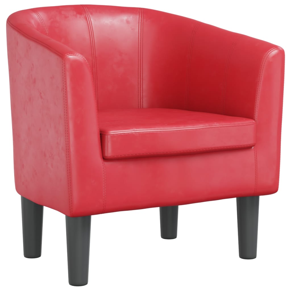 Poltroncina a Pozzetto Rossa in Similpelle | homemem39