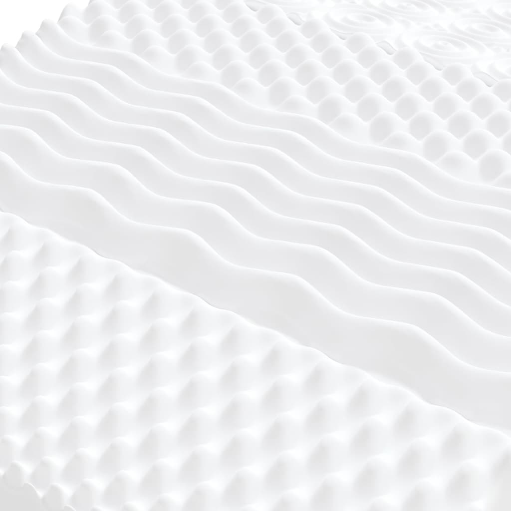 Materasso in Schiuma Bianco 120x200 cm 7 Zone Durezza 20 ILD