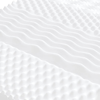 Materasso in Schiuma Bianco 120x200 cm 7 Zone Durezza 20 ILD