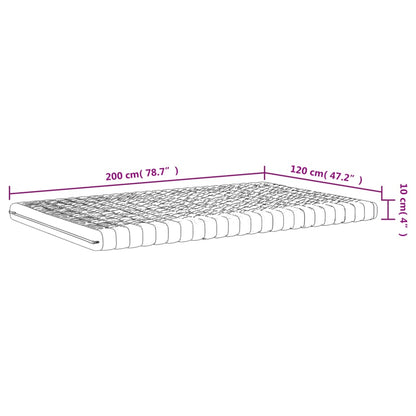Materasso in Schiuma Bianco 120x200 cm 7 Zone Durezza 20 ILD
