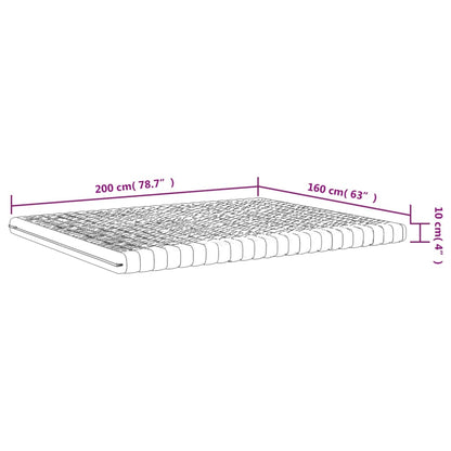 Materasso in Schiuma Bianco 160x200 cm 7 Zone Durezza 20 ILD - homemem39