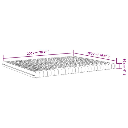 Materasso in Schiuma Bianco 180x200 cm 7 Zone Durezza 20 ILD