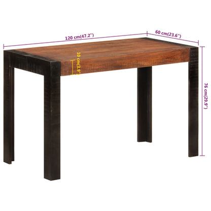 Tavolo da Pranzo ambra 120x60x76 cm in Legno Massello di Mango | homemem39