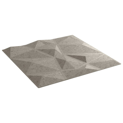 Pannelli Murali 48 pz Grigio Cemento 50x50cm XPS 12 m² Diamante - homemem39