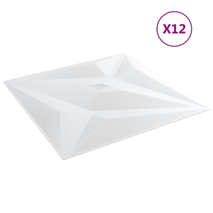 Pannelli Murali 12 pz Bianchi 50x50 cm XPS 3 m² Stella - homemem39