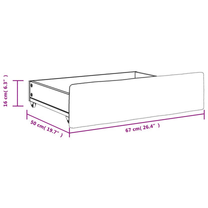 Cassetti da Letto 2pz Verde Scuro Legno Multistrato e Velluto