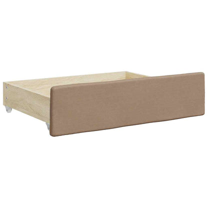 Cassetti da Letto 2pz Cappuccino Legno Multistrato e Similpelle - homemem39