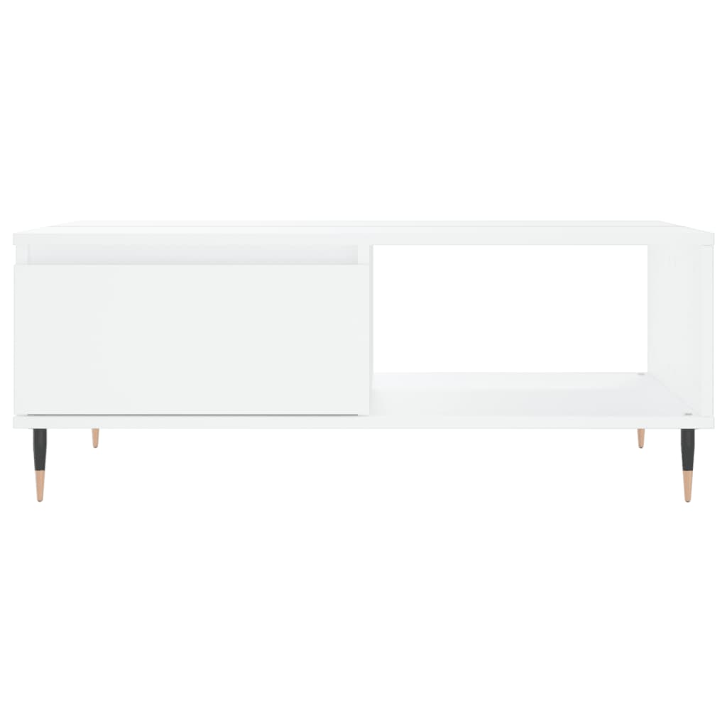 Tavolino da Salotto Bianco 90x60x35 cm in Legno Multistrato