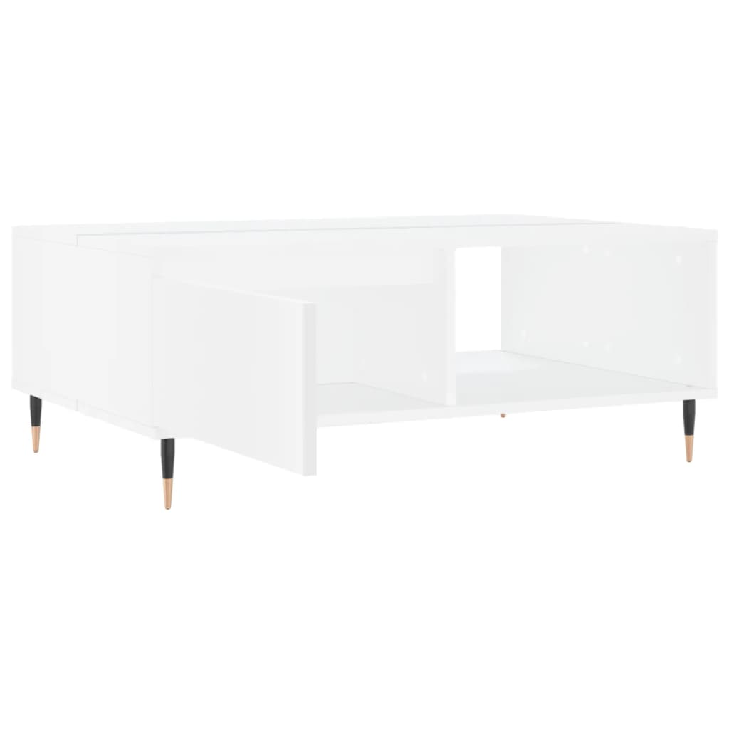 Tavolino da Salotto Bianco 90x60x35 cm in Legno Multistrato