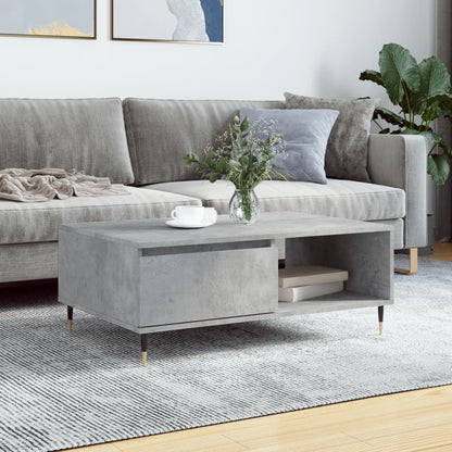 Tavolino da Salotto Grigio Cemento 90x60x35cm Legno Multistrato | homemem39