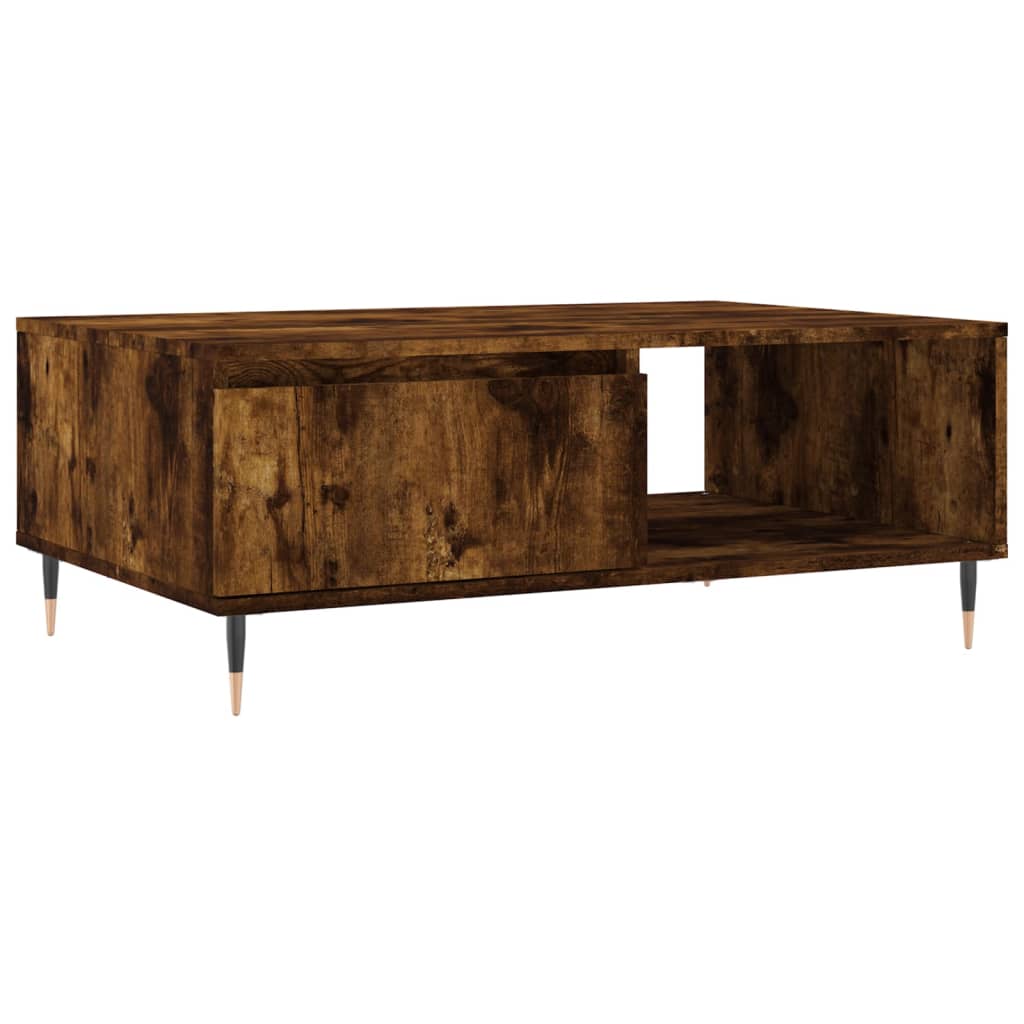 Tavolino da Salotto Rovere Fumo 90x60x35cm in Legno Multistrato