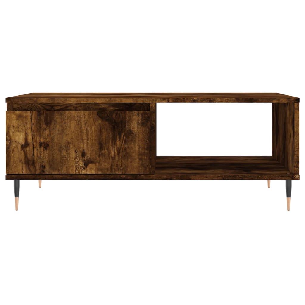 Tavolino da Salotto Rovere Fumo 90x60x35cm in Legno Multistrato