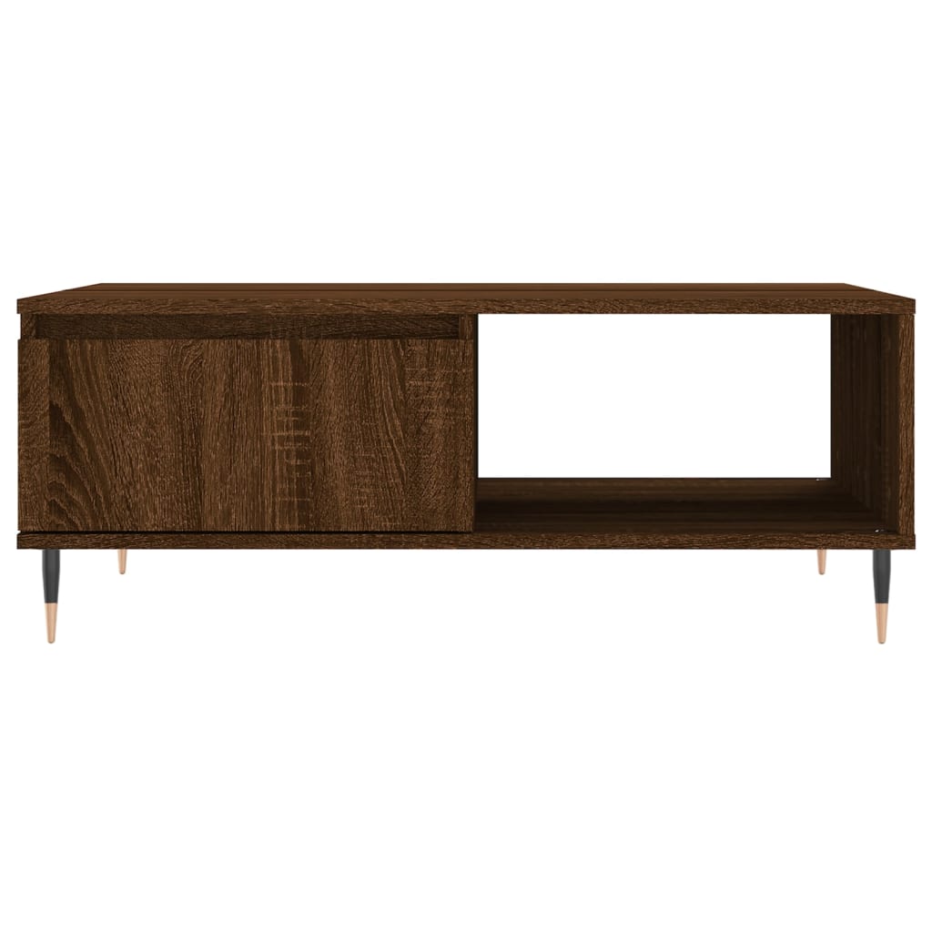 Tavolino da Salotto Rovere Marrone 90x60x35cm Legno Multistrato