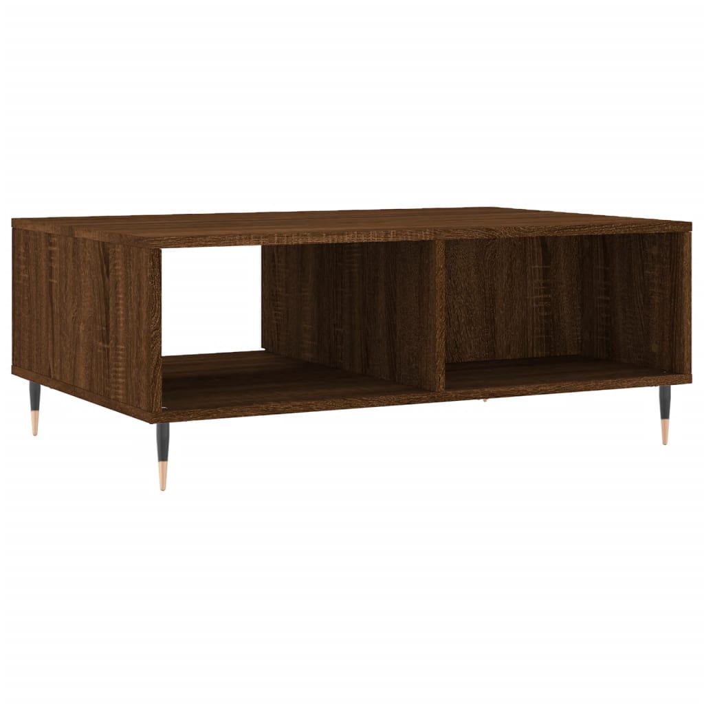 Tavolino da Salotto Rovere Marrone 90x60x35cm Legno Multistrato | homemem39