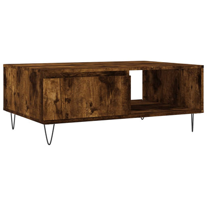 Tavolino da Salotto Rovere Fumo 90x60x35cm in Legno Multistrato
