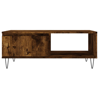 Tavolino da Salotto Rovere Fumo 90x60x35cm in Legno Multistrato