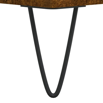 Tavolino da Salotto Rovere Fumo 90x60x35cm in Legno Multistrato