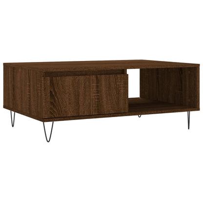 Tavolino da Salotto Rovere Marrone 90x60x35cm Legno Multistrato | homemem39