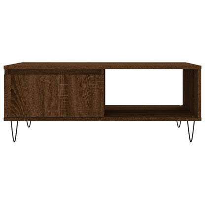 Tavolino da Salotto Rovere Marrone 90x60x35cm Legno Multistrato | homemem39