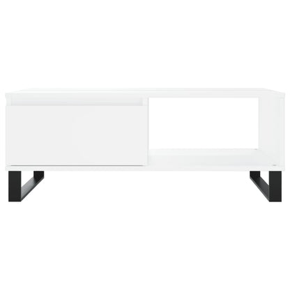 Tavolino da Salotto Bianco 90x60x35 cm in Legno Multistrato