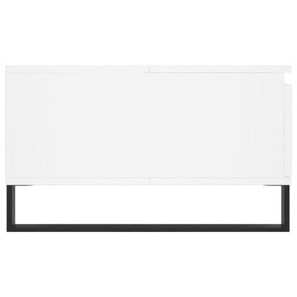 Tavolino da Salotto Bianco 90x60x35 cm in Legno Multistrato
