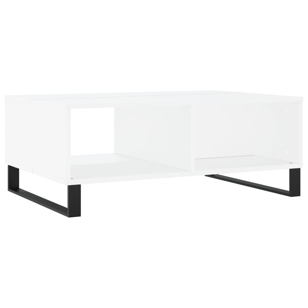 Tavolino da Salotto Bianco 90x60x35 cm in Legno Multistrato