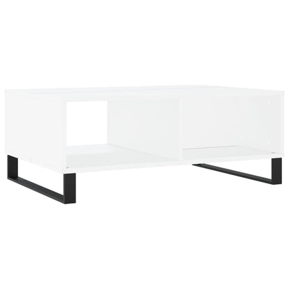 Tavolino da Salotto Bianco 90x60x35 cm in Legno Multistrato