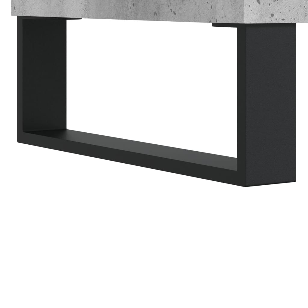 Tavolino da Salotto Grigio Cemento 90x60x35cm Legno Multistrato