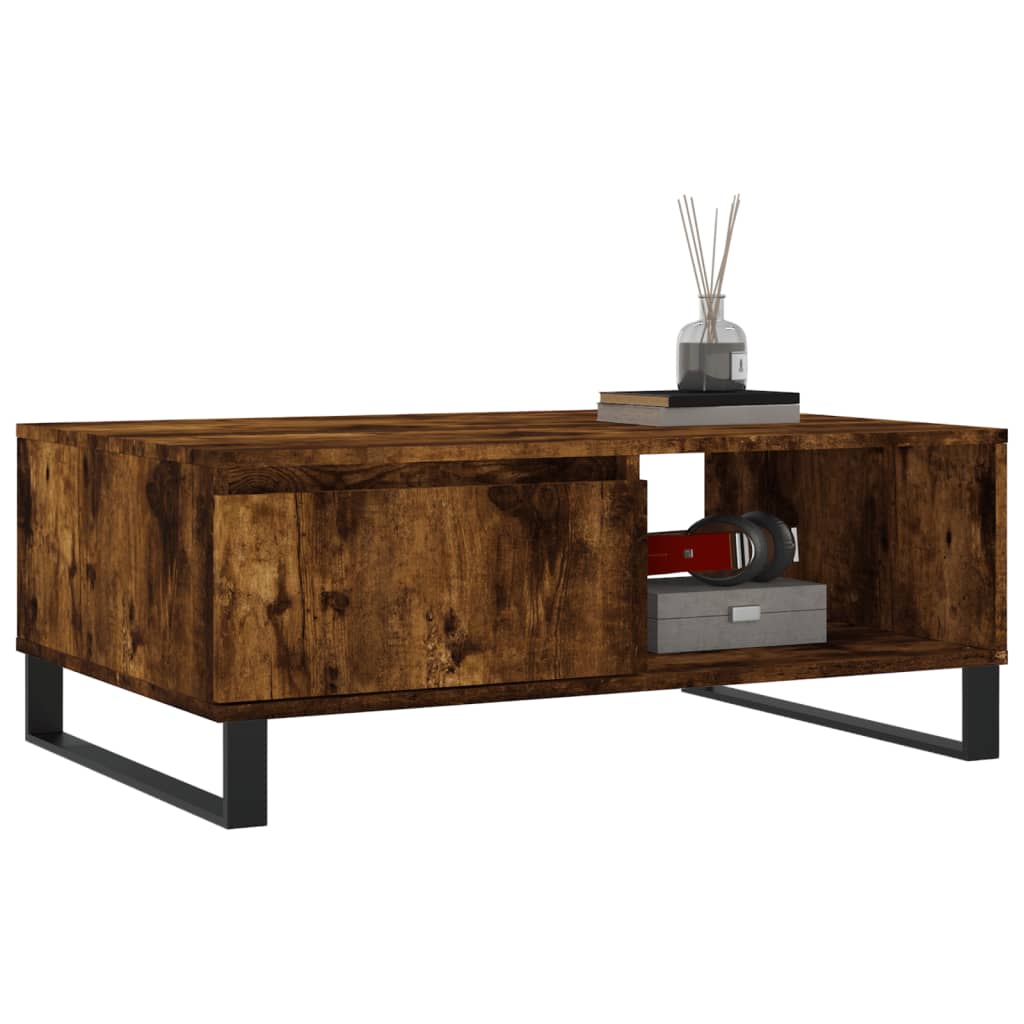 Tavolino da Salotto Rovere Fumo 90x60x35cm in Legno Multistrato | homemem39