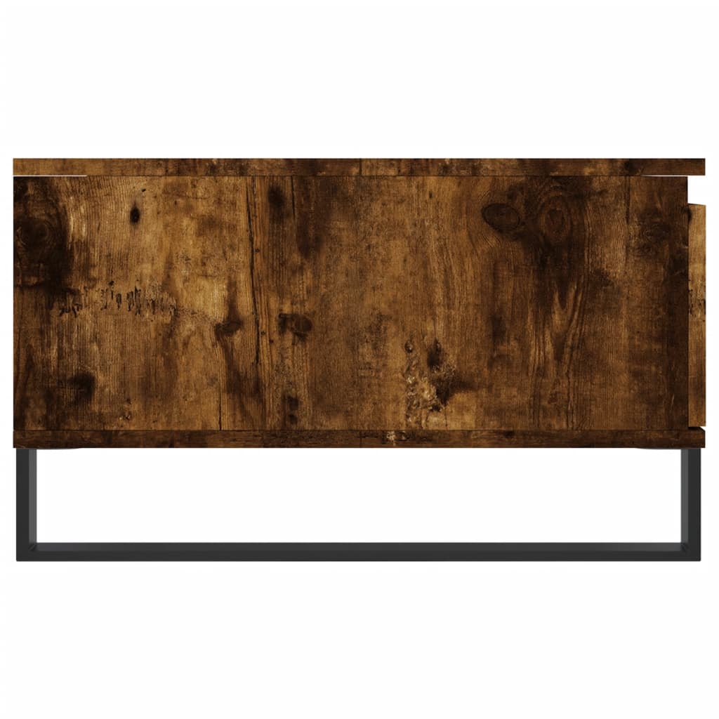 Tavolino da Salotto Rovere Fumo 90x60x35cm in Legno Multistrato