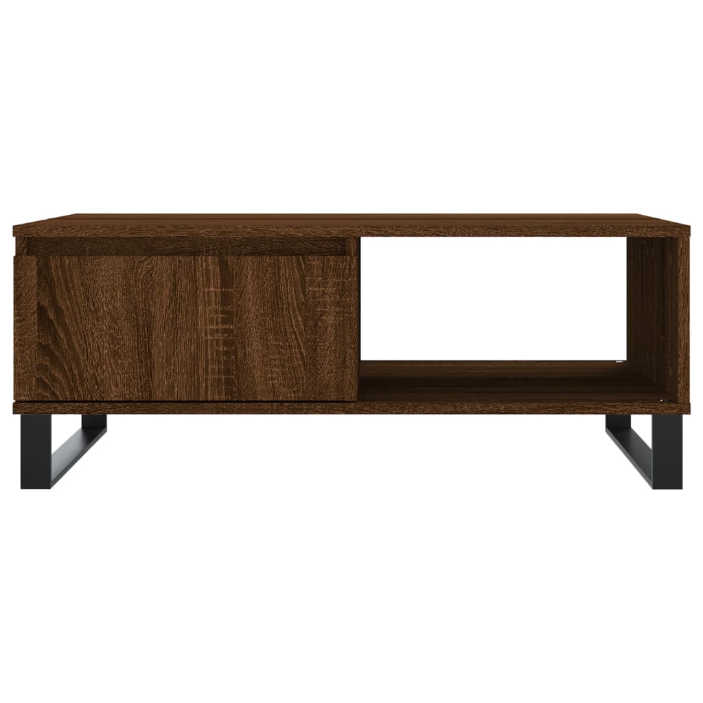 Tavolino da Salotto Rovere Marrone 90x60x35cm Legno Multistrato