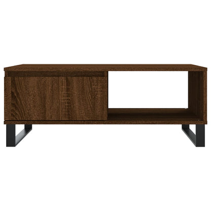 Tavolino da Salotto Rovere Marrone 90x60x35cm Legno Multistrato