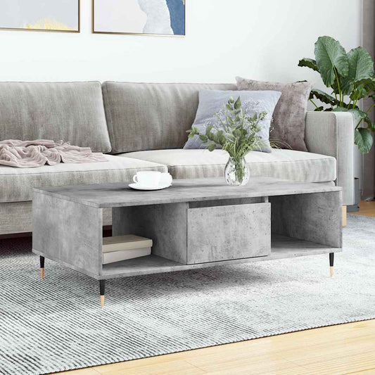 Tavolino Salotto Grigio Cemento 104x60x35 cm Legno Multistrato | homemem39