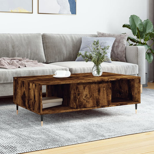 Tavolino da Salotto Rovere Fumo 104x60x35 cm Legno Multistrato | homemem39