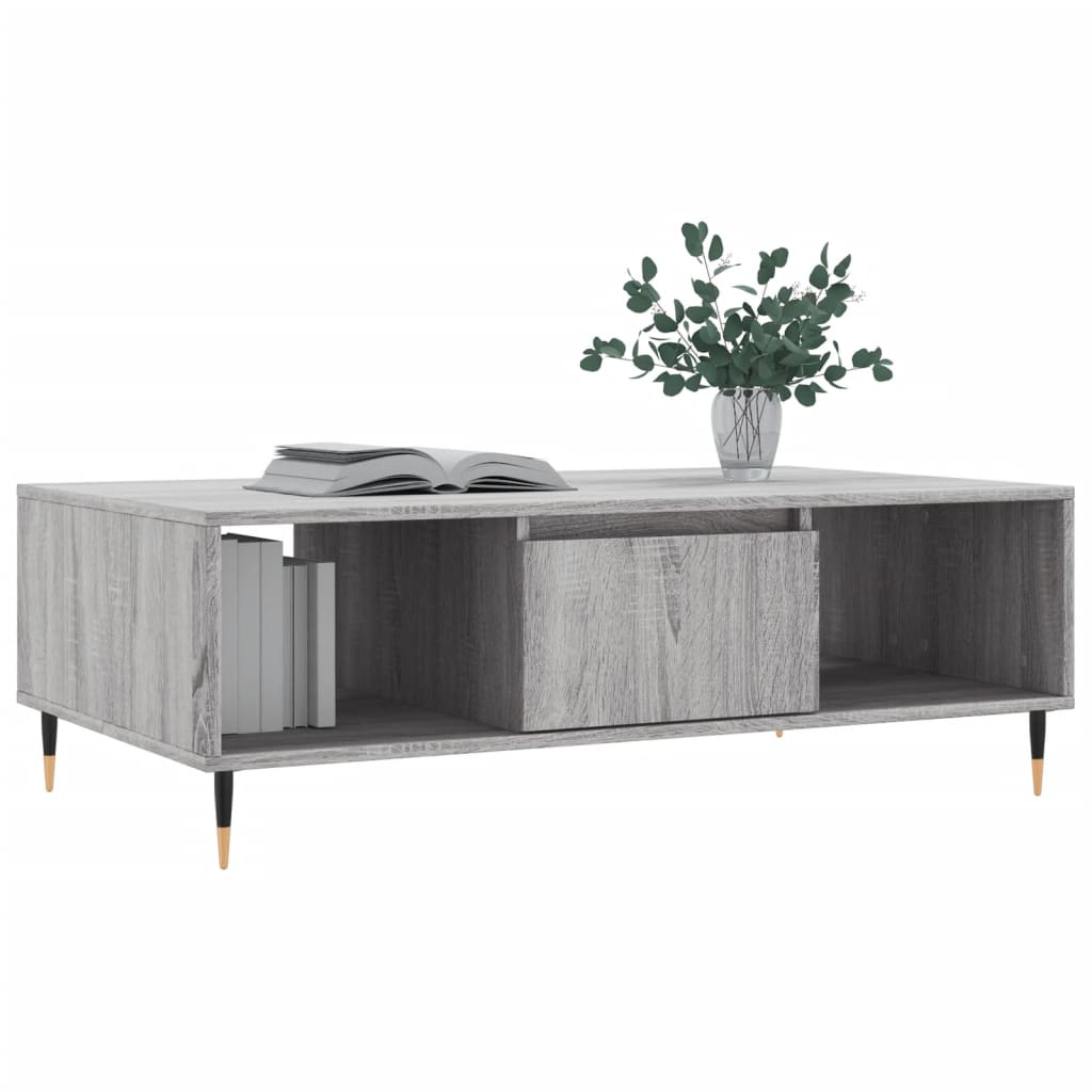 Tavolino da Salotto Grigio Sonoma 104x60x35cm Legno Multistrato | homemem39
