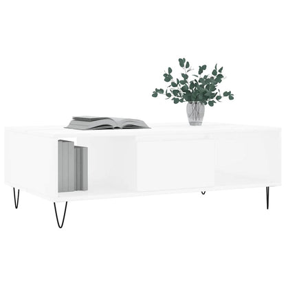 Tavolino da Salotto Bianco 104x60x35 cm in Legno Multistrato | homemem39