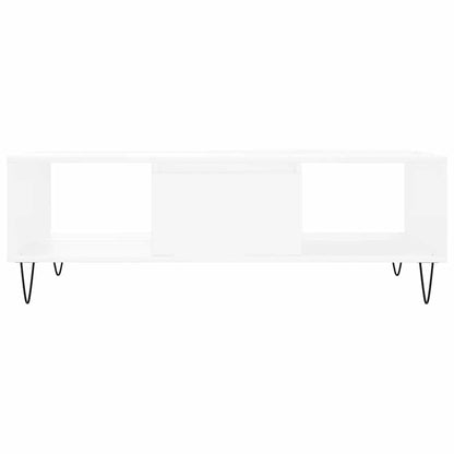 Tavolino da Salotto Bianco 104x60x35 cm in Legno Multistrato