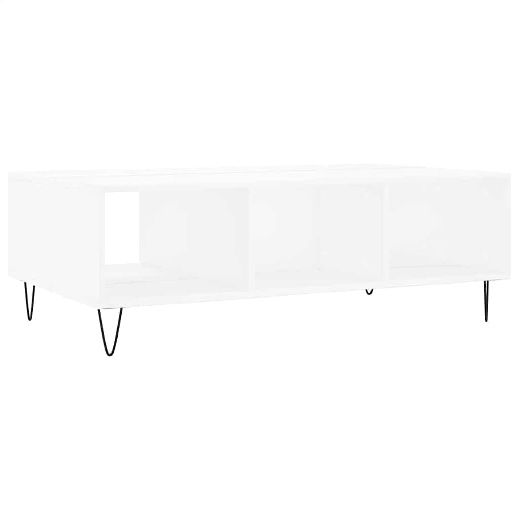 Tavolino da Salotto Bianco 104x60x35 cm in Legno Multistrato