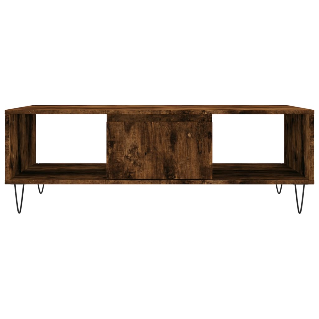 Tavolino da Salotto Rovere Fumo 104x60x35 cm Legno Multistrato