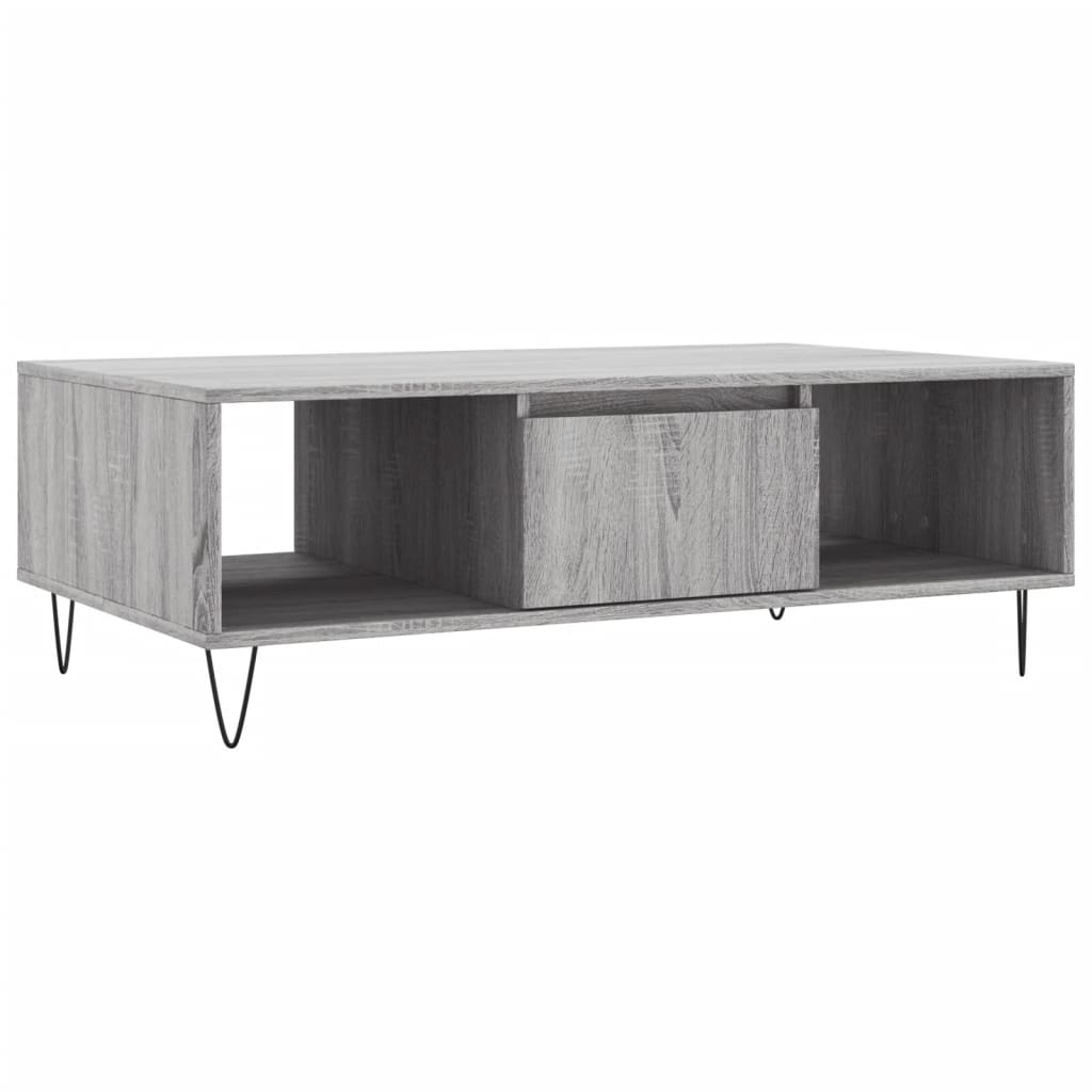 Tavolino da Salotto Grigio Sonoma 104x60x35cm Legno Multistrato