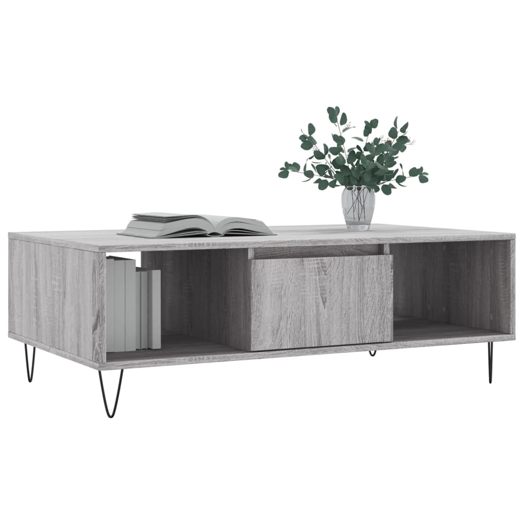 Tavolino da Salotto Grigio Sonoma 104x60x35cm Legno Multistrato | homemem39