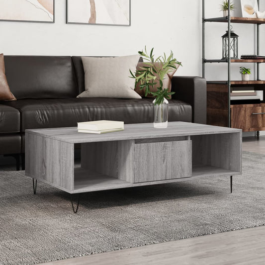 Tavolino da Salotto Grigio Sonoma 104x60x35cm Legno Multistrato | homemem39