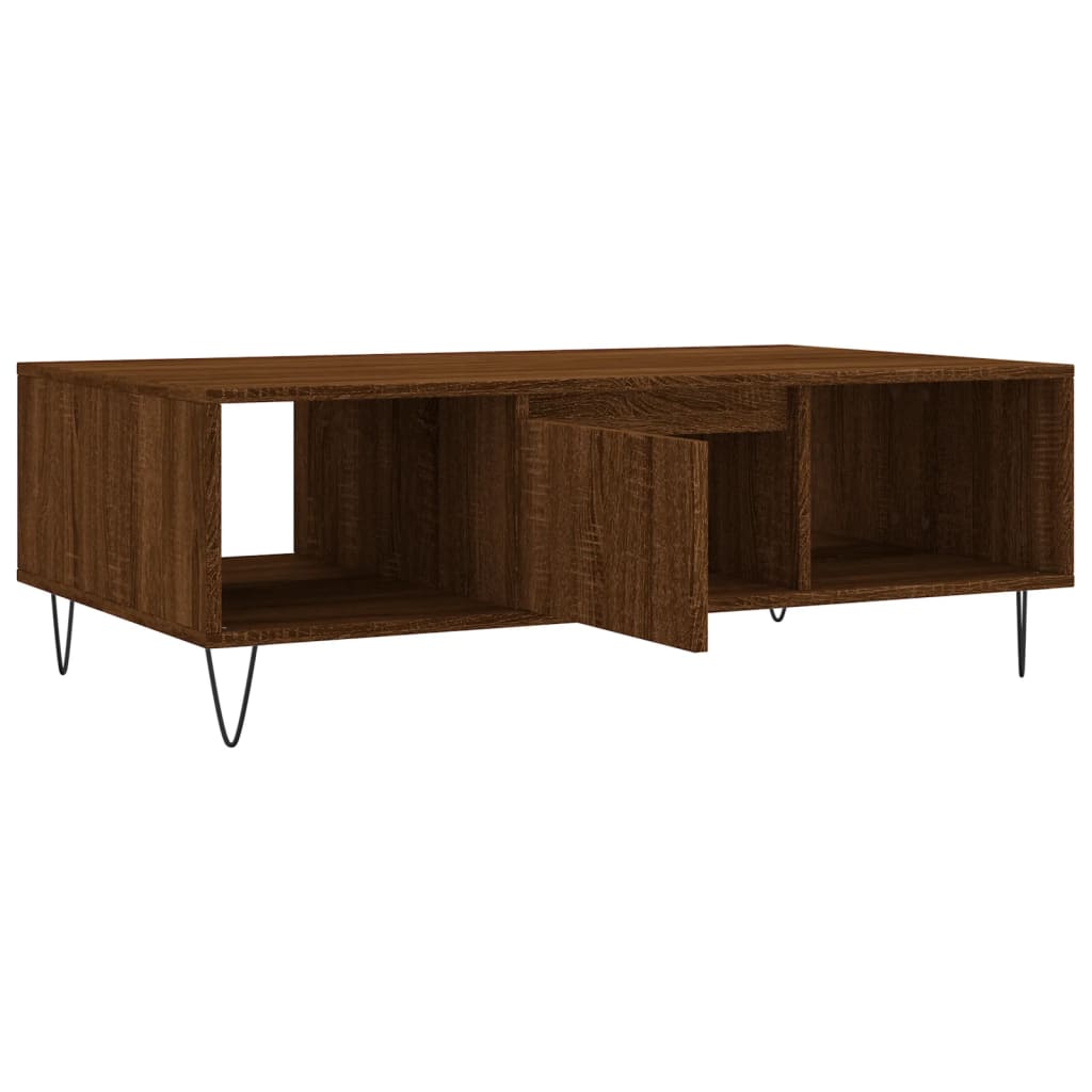 Tavolino Salotto Rovere Marrone 104x60x35 cm Legno Multistrato | homemem39