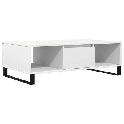 Tavolino da Salotto Bianco 104x60x35 cm in Legno Multistrato