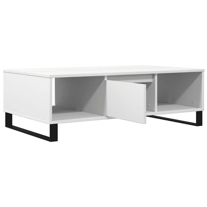 Tavolino da Salotto Bianco 104x60x35 cm in Legno Multistrato