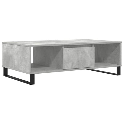 Tavolino Salotto Grigio Cemento 104x60x35 cm Legno Multistrato