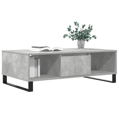 Tavolino Salotto Grigio Cemento 104x60x35 cm Legno Multistrato